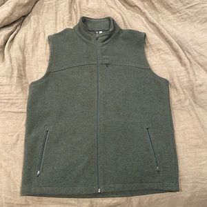 Original Ibex Vest Men's Large Green Full Zip Merino Wool Zip Pockets, like new